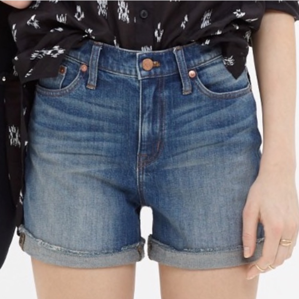 Madewell high rise denim shorts